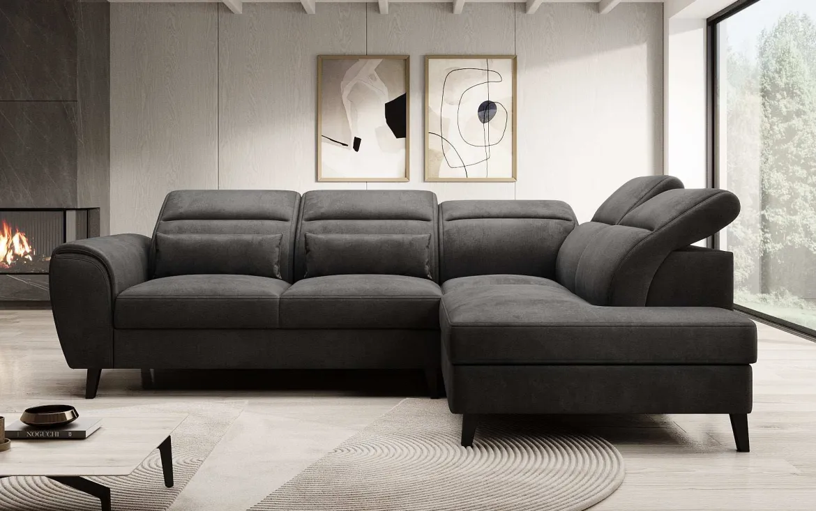 Designer Ecksofa Nobile mit verstellbarer Rückenlehne