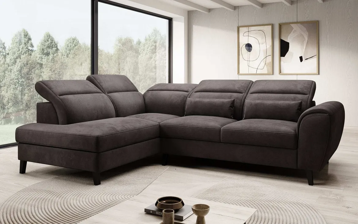 Designer Ecksofa Nobile mit verstellbarer Rückenlehne