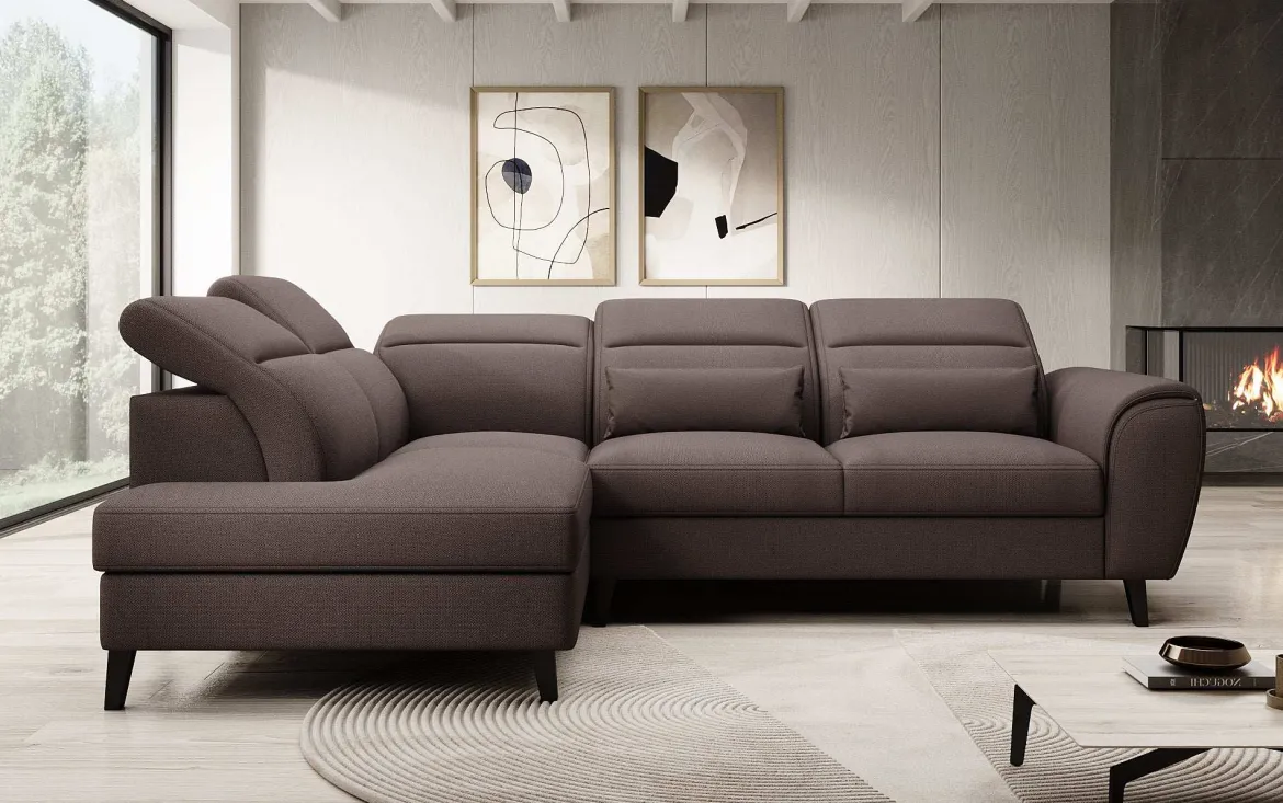 Designer Ecksofa Nobile mit verstellbarer Rückenlehne