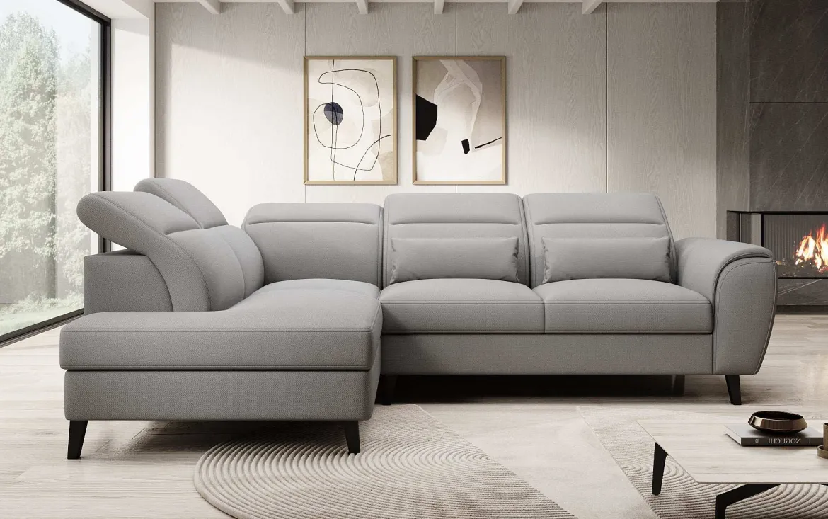 Designer Ecksofa Nobile mit verstellbarer Rückenlehne