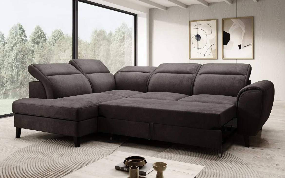 Designer Ecksofa Nobile mit verstellbarer Rückenlehne