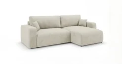 Designer Ecksofa Noma mit Schlaf- und Klappfunktion in Cord