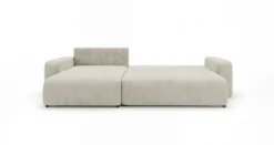 Designer Ecksofa Noma mit Schlaf- und Klappfunktion in Cord