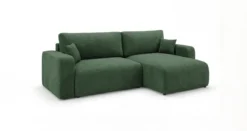 Designer Ecksofa Noma mit Schlaf- und Klappfunktion in Cord