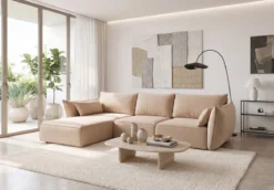 Designer Ecksofa Nuvola in Samt