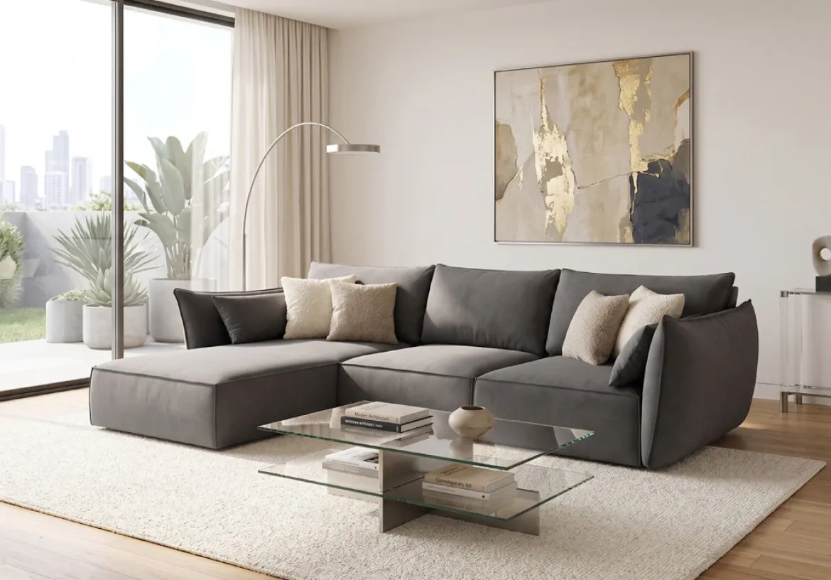 Designer Ecksofa Nuvola in Samt