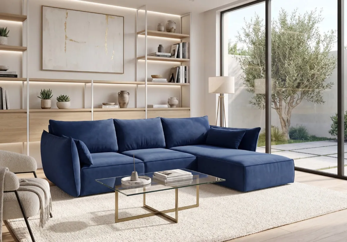 Designer Ecksofa Nuvola in Samt