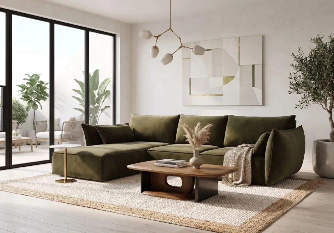 Designer Ecksofa Nuvola in Samt