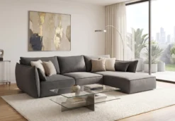 Designer Ecksofa Nuvola in Samt