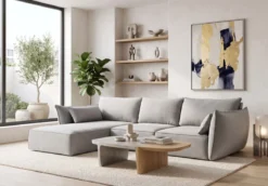 Designer Ecksofa Nuvola in Samt