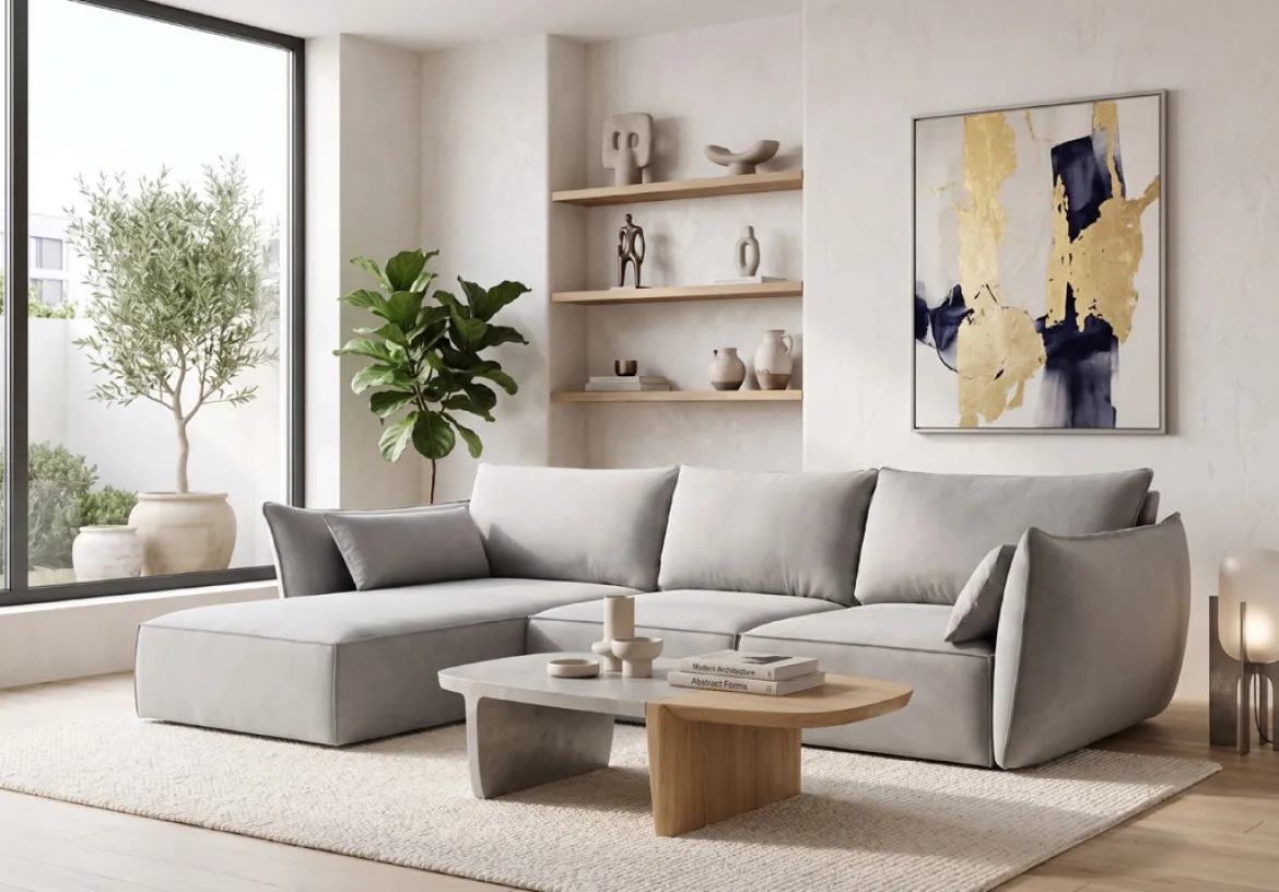 Designer Ecksofa Nuvola in Samt