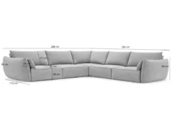Designer Ecksofa Nuvola Maxi in Samt