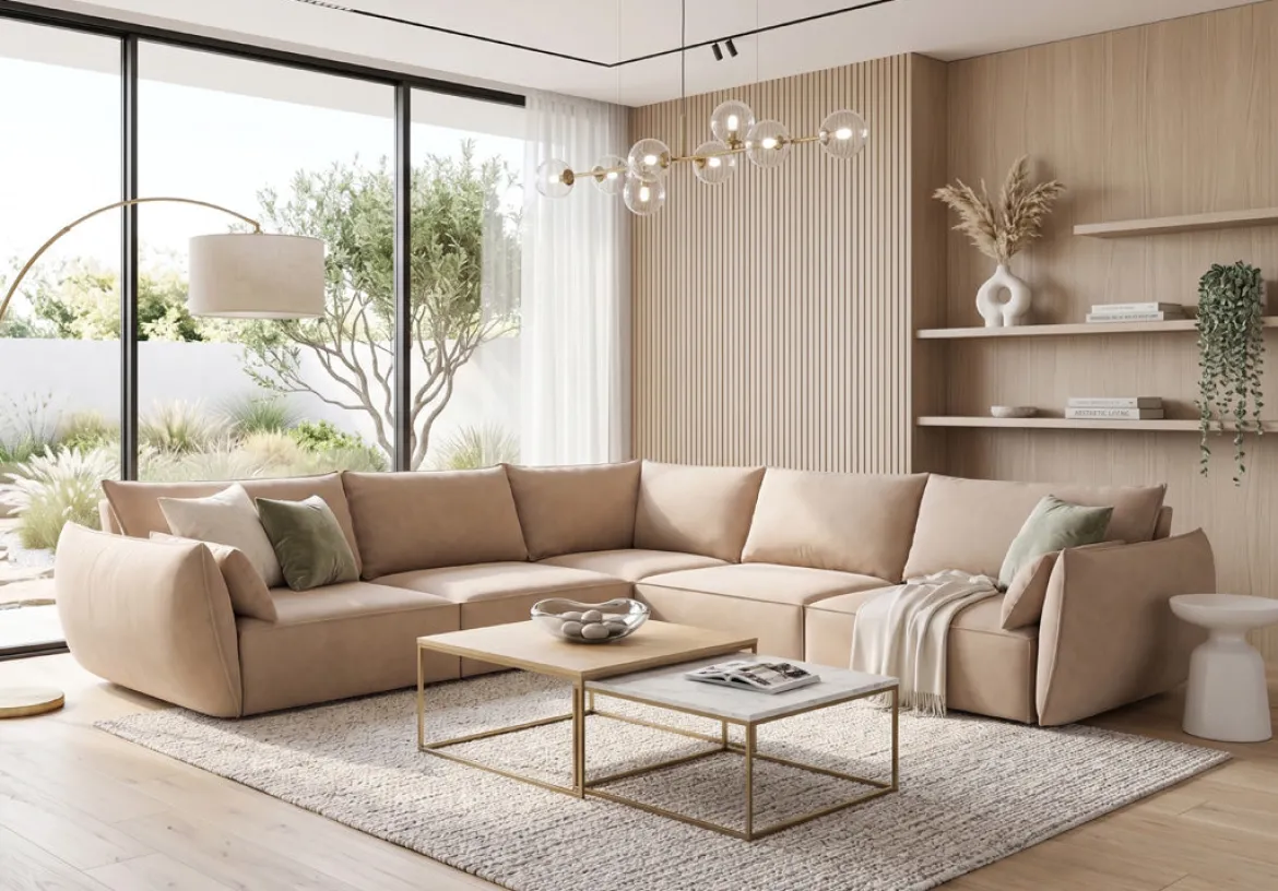 Designer Ecksofa Nuvola Maxi in Samt