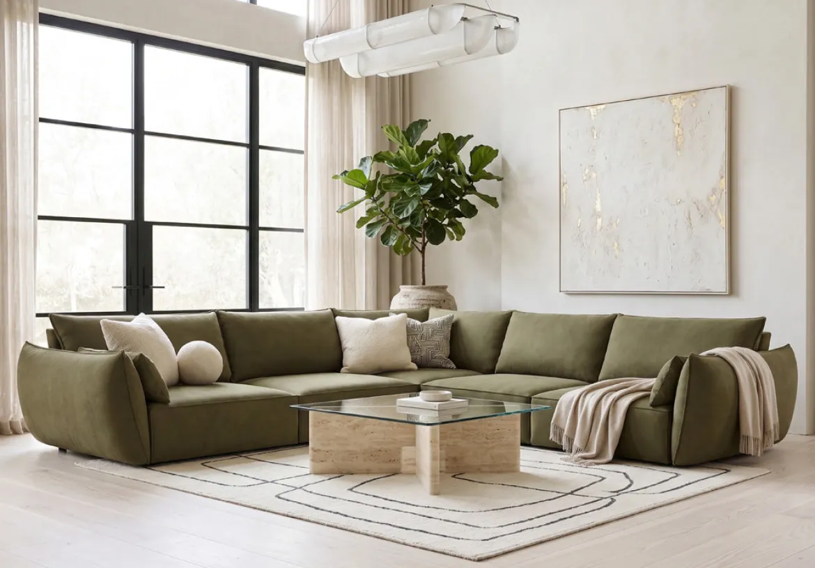 Designer Ecksofa Nuvola Maxi in Samt