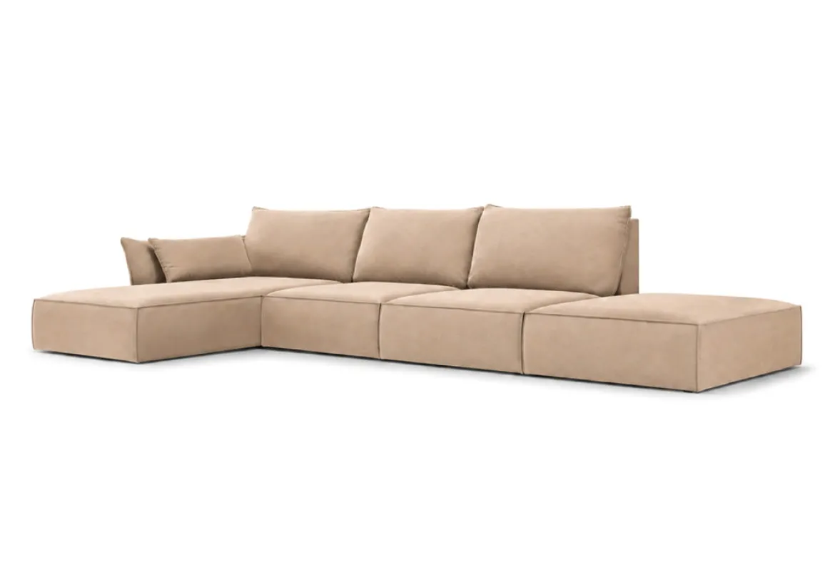 Designer Ecksofa Nuvola Open in Samt