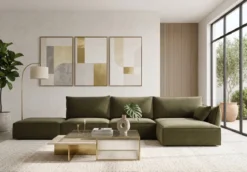 Designer Ecksofa Nuvola Open in Samt