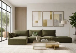 Designer Ecksofa Nuvola Open in Samt