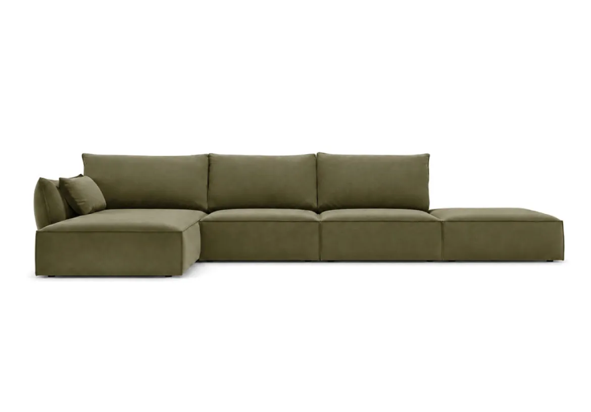 Designer Ecksofa Nuvola Open in Samt