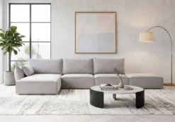 Designer Ecksofa Nuvola Open in Samt