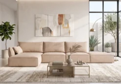 Designer Ecksofa Nuvola Open in Samt