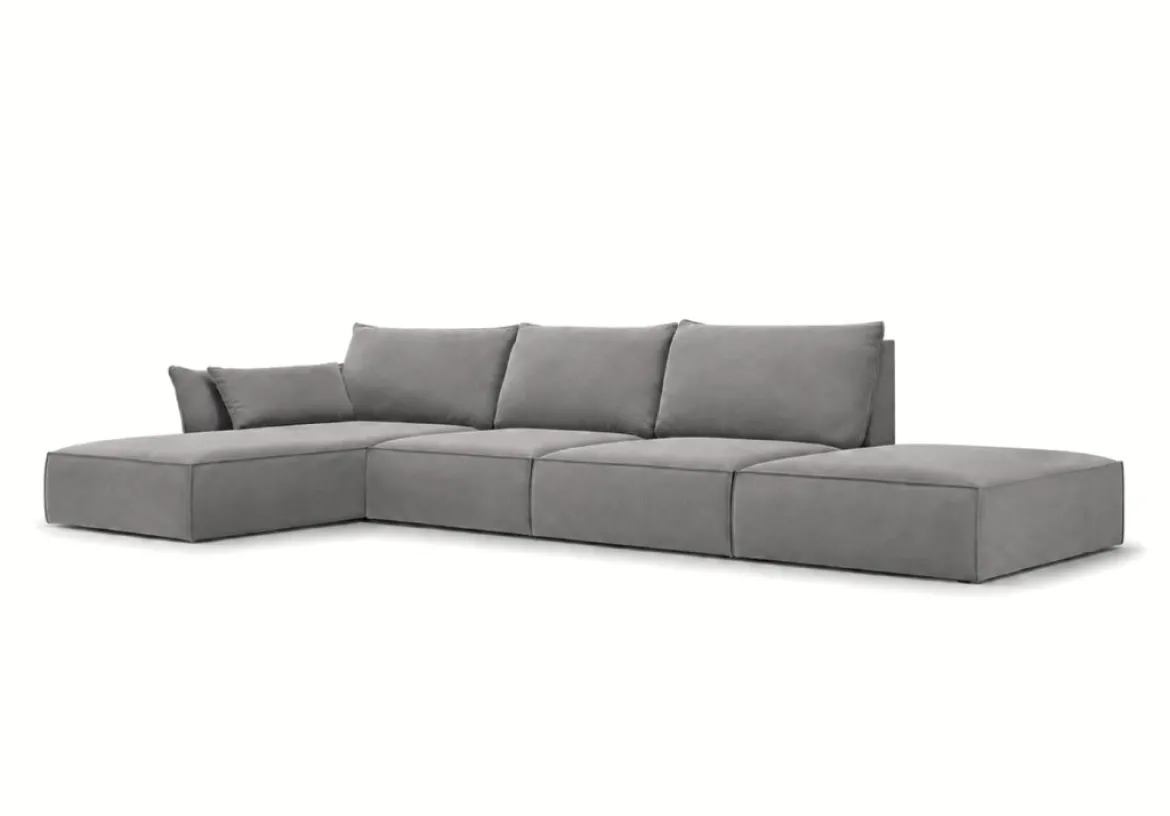 Designer Ecksofa Nuvola Open in Samt