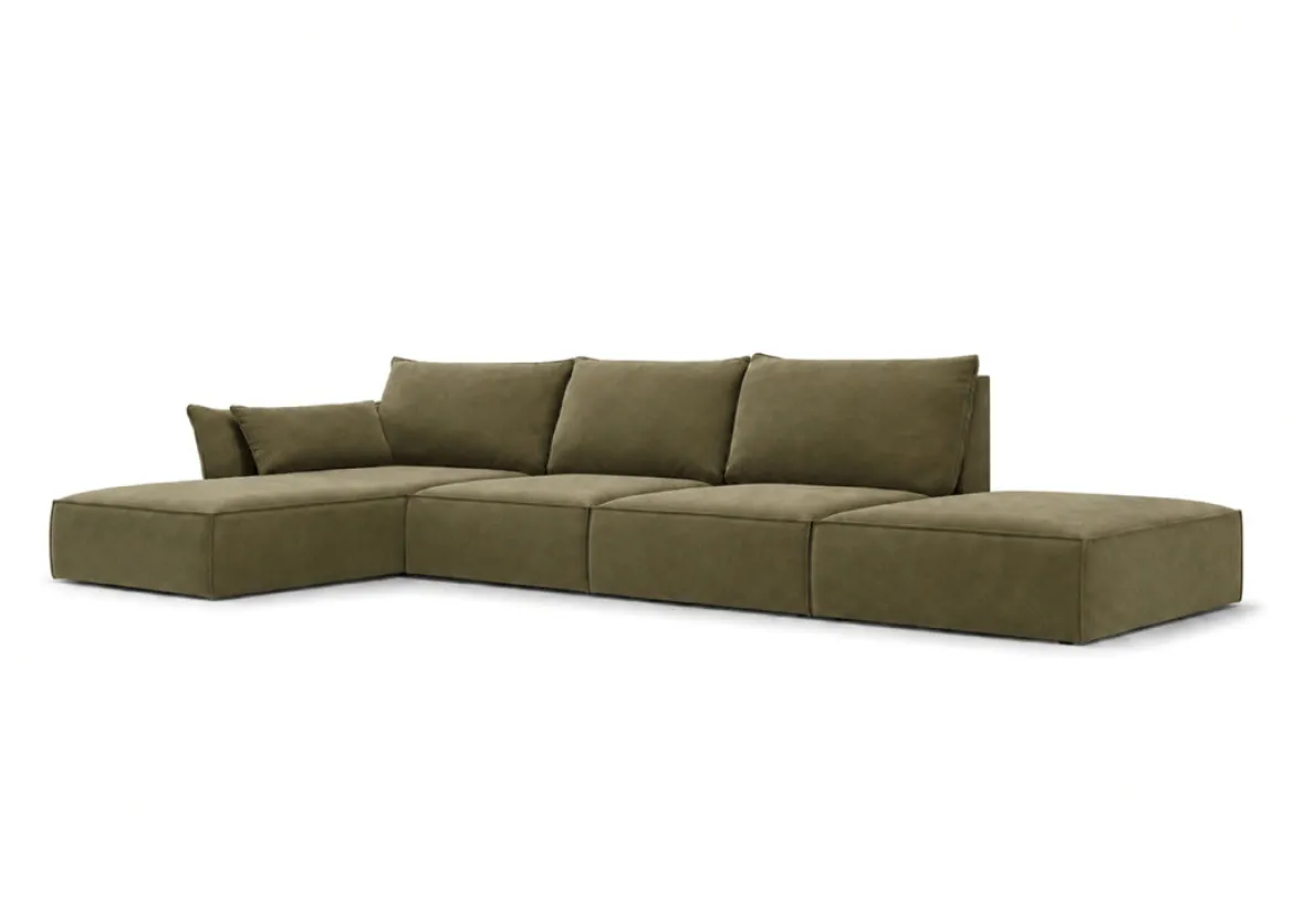 Designer Ecksofa Nuvola Open in Samt