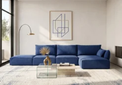 Designer Ecksofa Nuvola Open in Samt