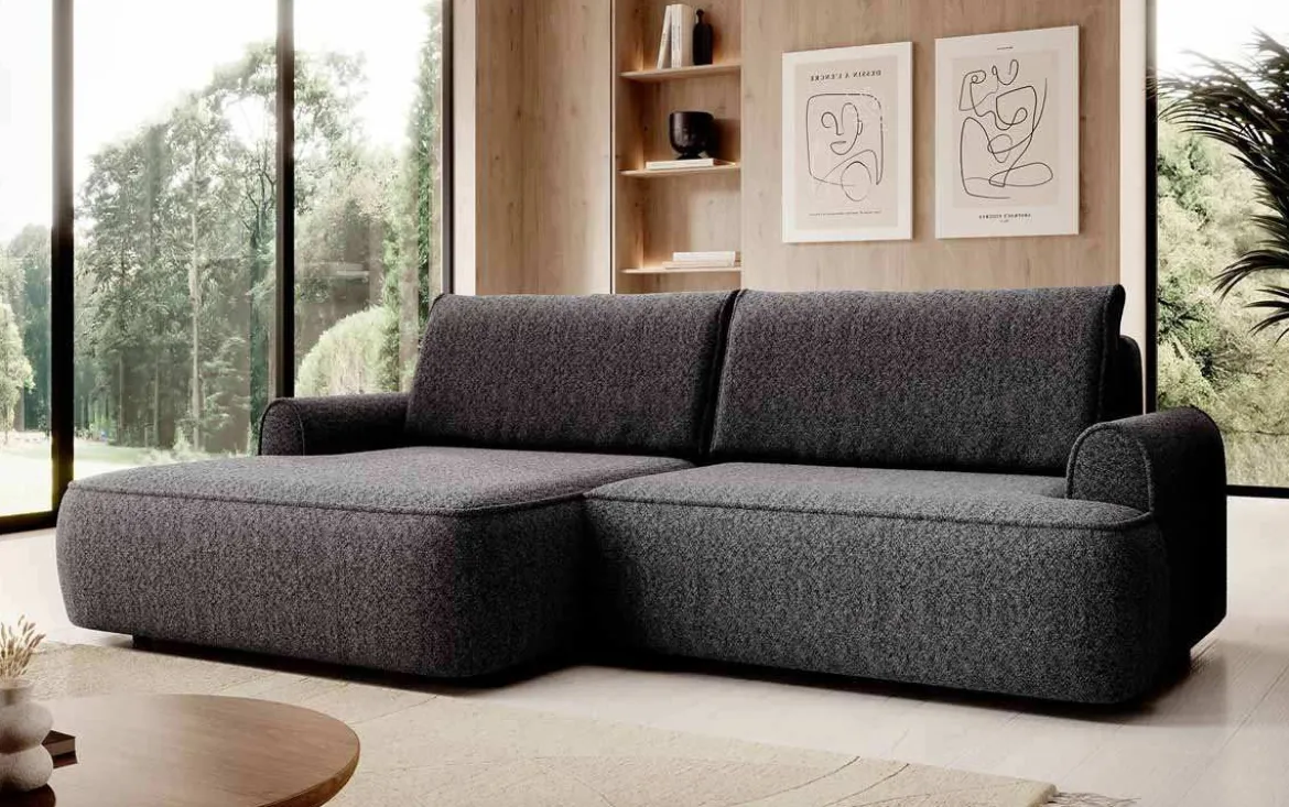 Designer Ecksofa Onelio mit Stauraum und Schlaffunktion