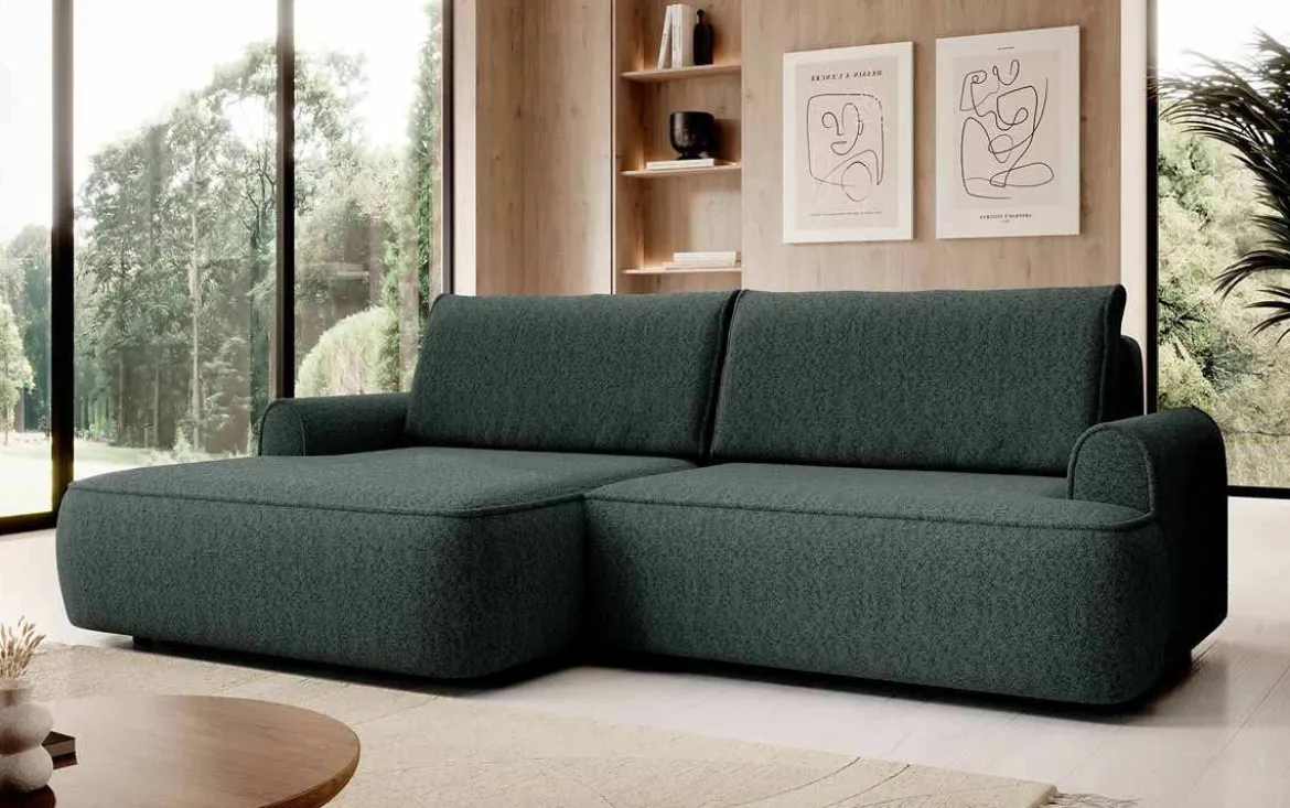 Designer Ecksofa Onelio mit Stauraum und Schlaffunktion