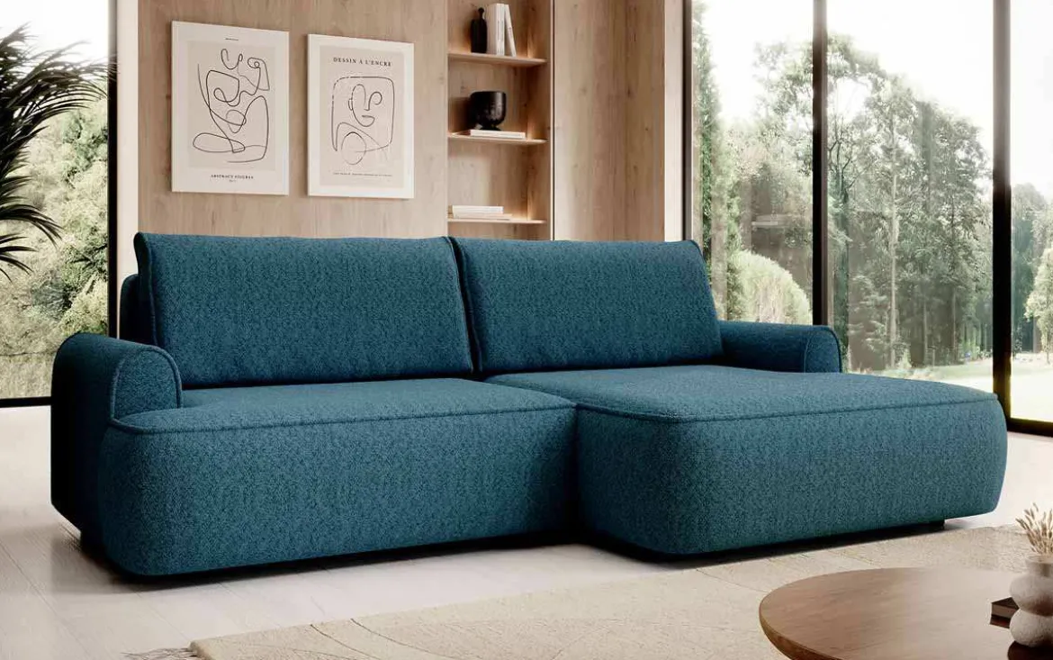 Designer Ecksofa Onelio mit Stauraum und Schlaffunktion