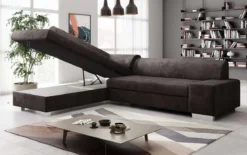 Designer Ecksofa Pina mit Schlaf- und Klappfunktion