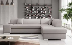 Designer Ecksofa Pina mit Schlaf- und Klappfunktion