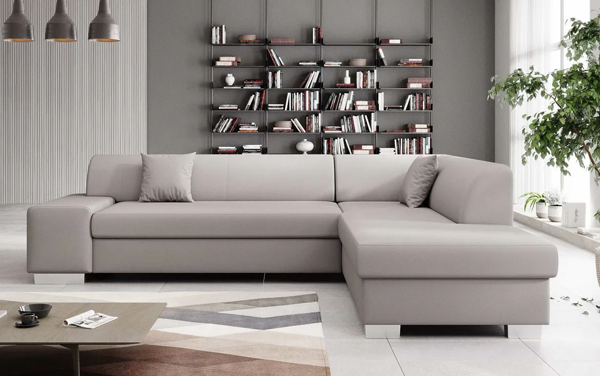 Designer Ecksofa Pina mit Schlaf- und Klappfunktion