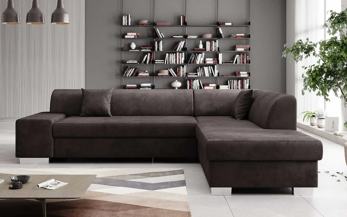 Designer Ecksofa Pina mit Schlaf- und Klappfunktion