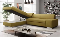 Designer Ecksofa Pina mit Schlaf- und Klappfunktion