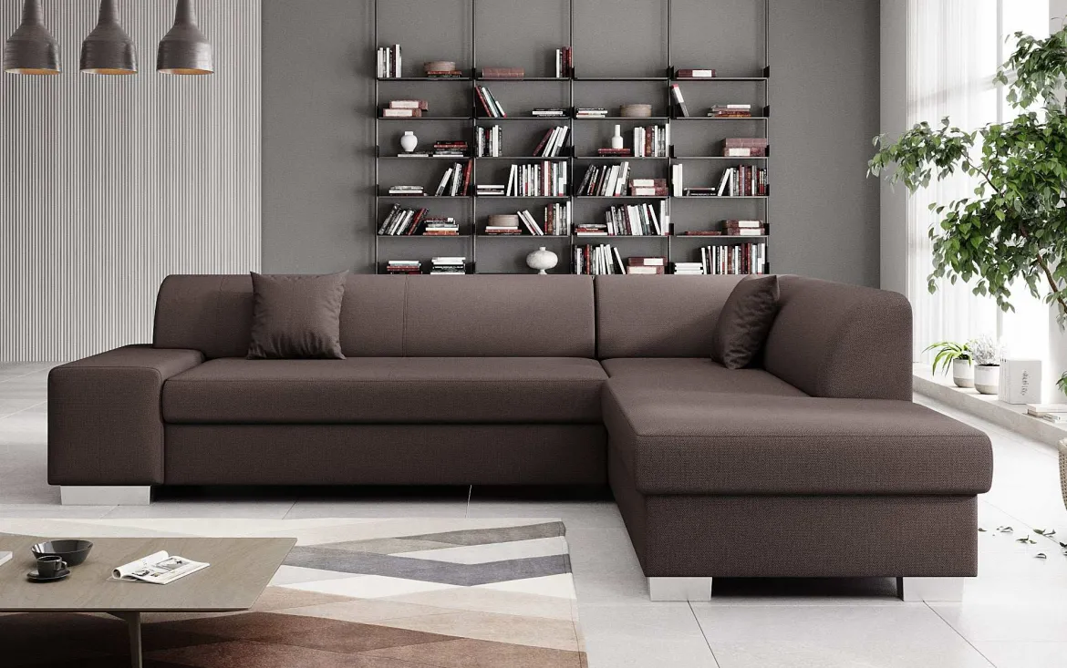Designer Ecksofa Pina mit Schlaf- und Klappfunktion