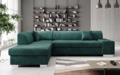 Designer Ecksofa Pina mit Schlaf- und Klappfunktion