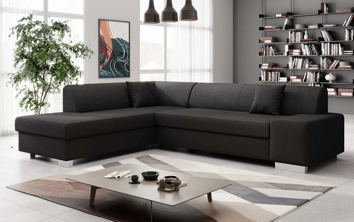 Designer Ecksofa Pina mit Schlaf- und Klappfunktion