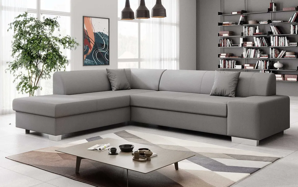 Designer Ecksofa Pina mit Schlaf- und Klappfunktion