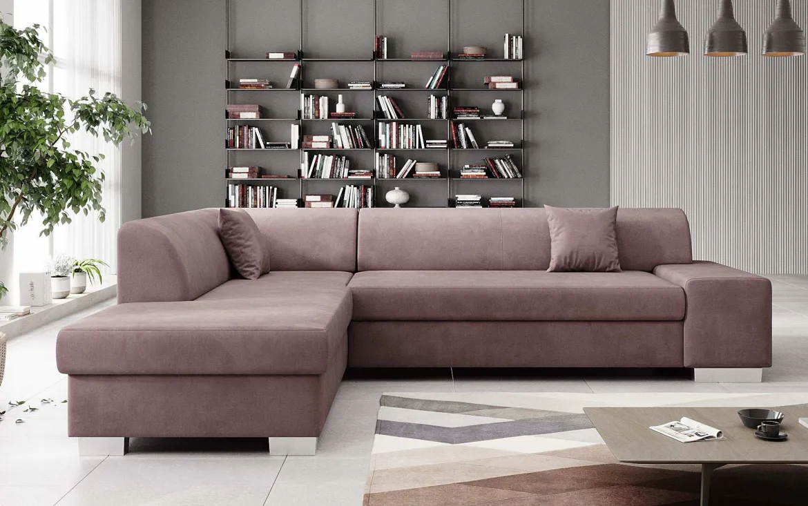 Designer Ecksofa Pina mit Schlaf- und Klappfunktion