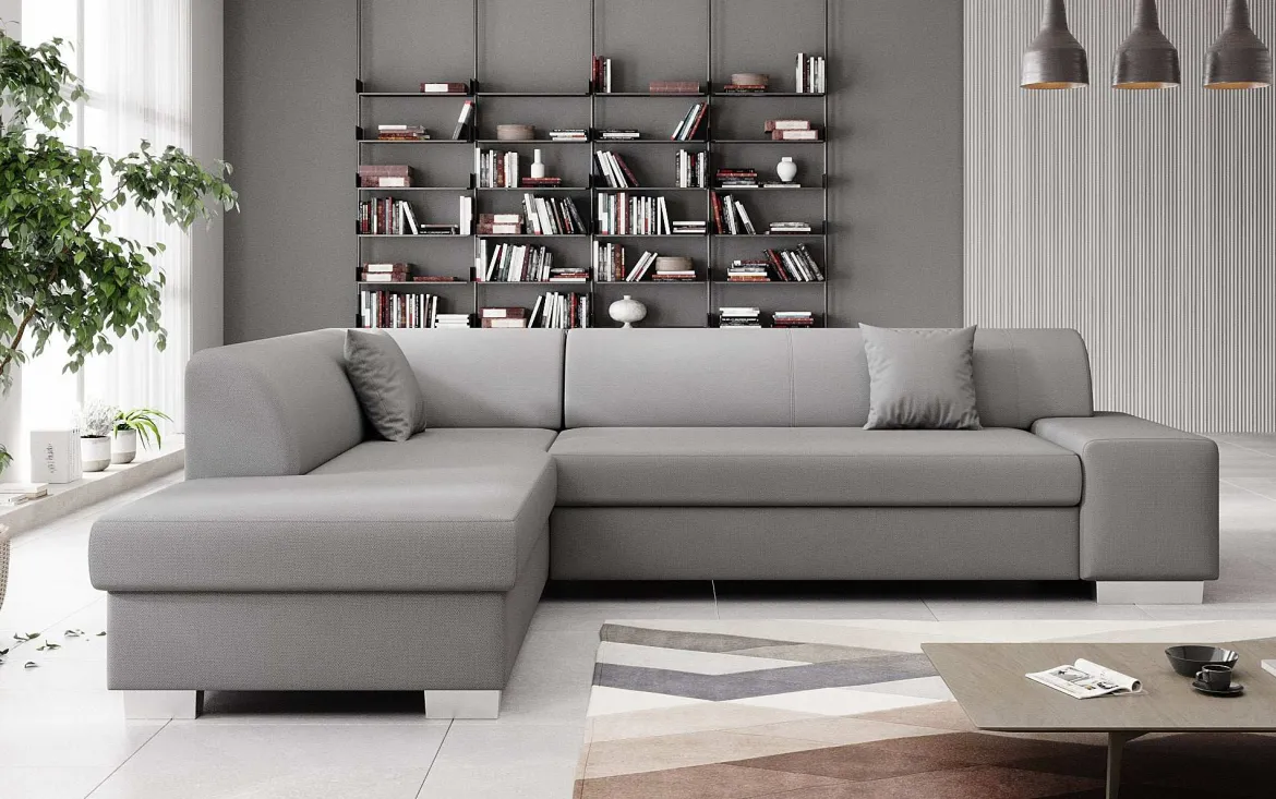 Designer Ecksofa Pina mit Schlaf- und Klappfunktion