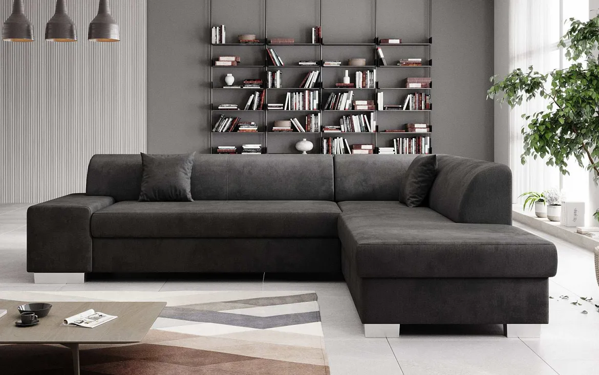 Designer Ecksofa Pina mit Schlaf- und Klappfunktion
