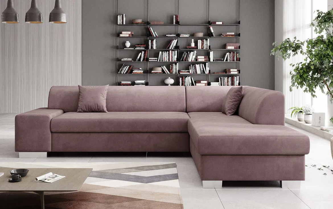 Designer Ecksofa Pina mit Schlaf- und Klappfunktion
