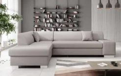 Designer Ecksofa Pina mit Schlaf- und Klappfunktion