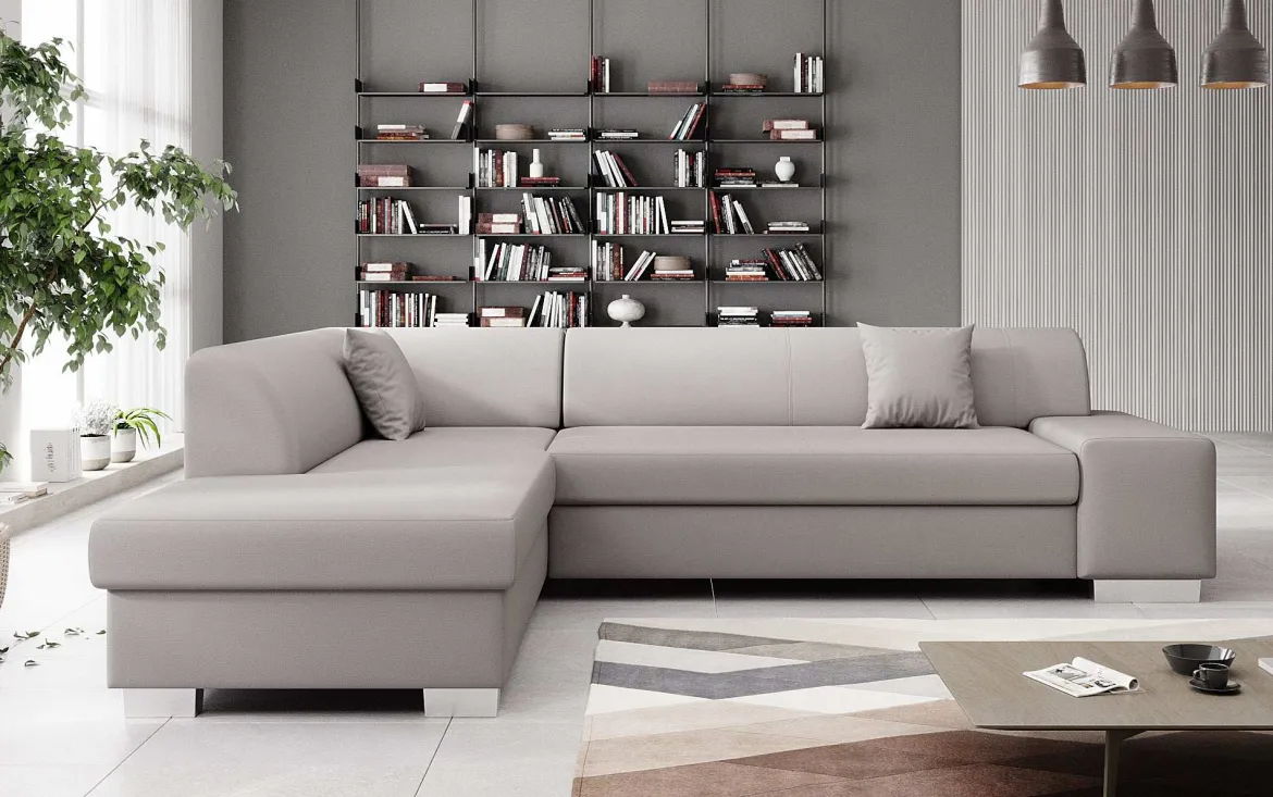 Designer Ecksofa Pina mit Schlaf- und Klappfunktion