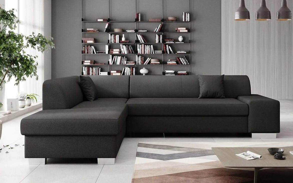 Designer Ecksofa Pina mit Schlaf- und Klappfunktion