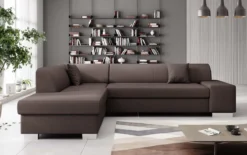 Designer Ecksofa Pina mit Schlaf- und Klappfunktion
