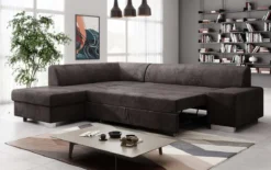 Designer Ecksofa Pina mit Schlaf- und Klappfunktion