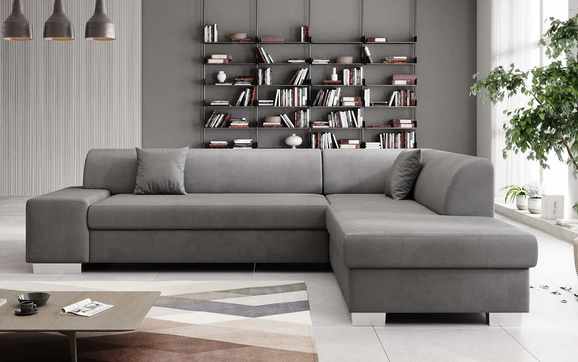 Designer Ecksofa Pina mit Schlaf- und Klappfunktion