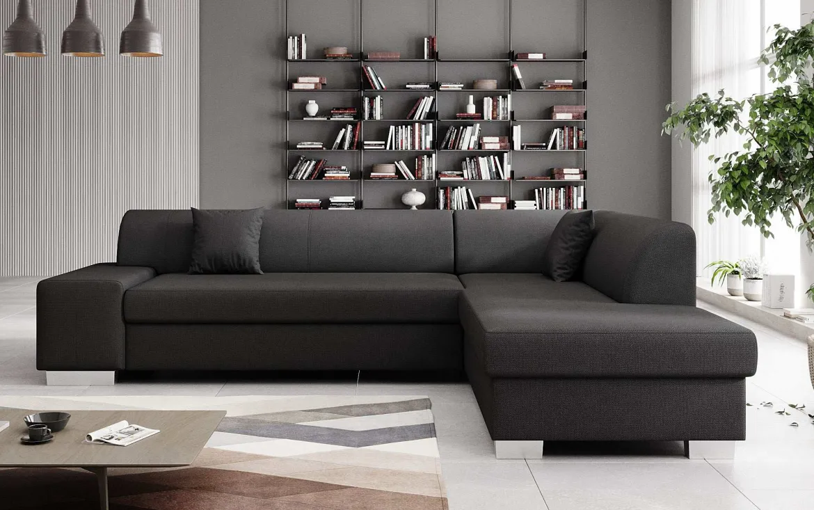 Designer Ecksofa Pina mit Schlaf- und Klappfunktion